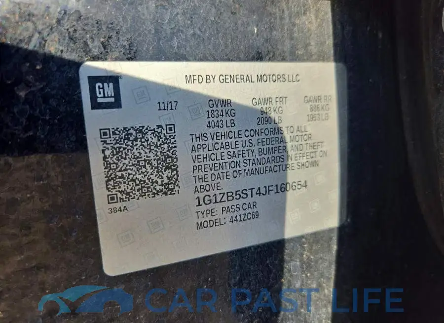 1G1ZB5ST4JF160654# 12