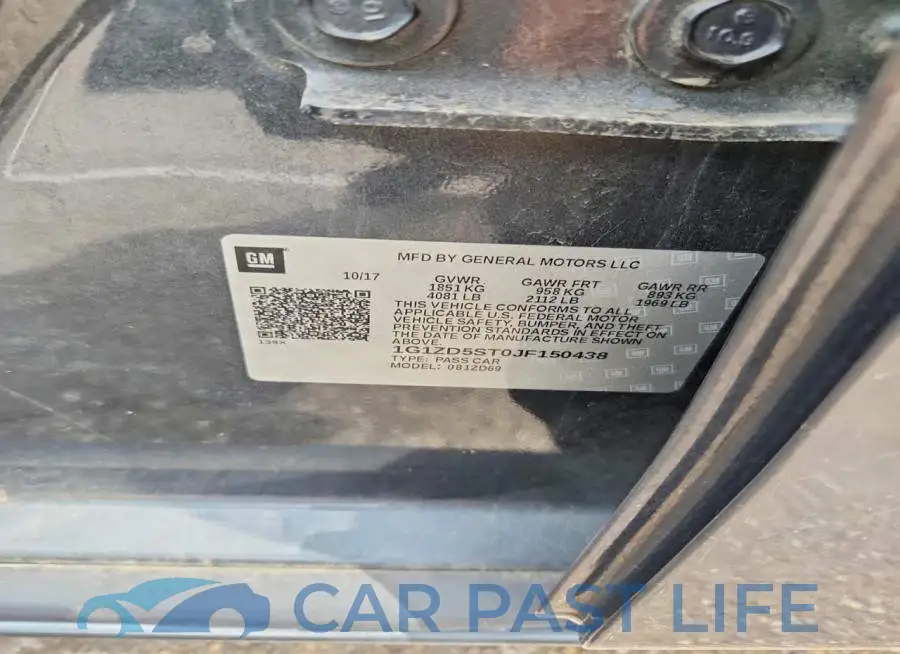 1G1ZD5ST0JF150438# 12