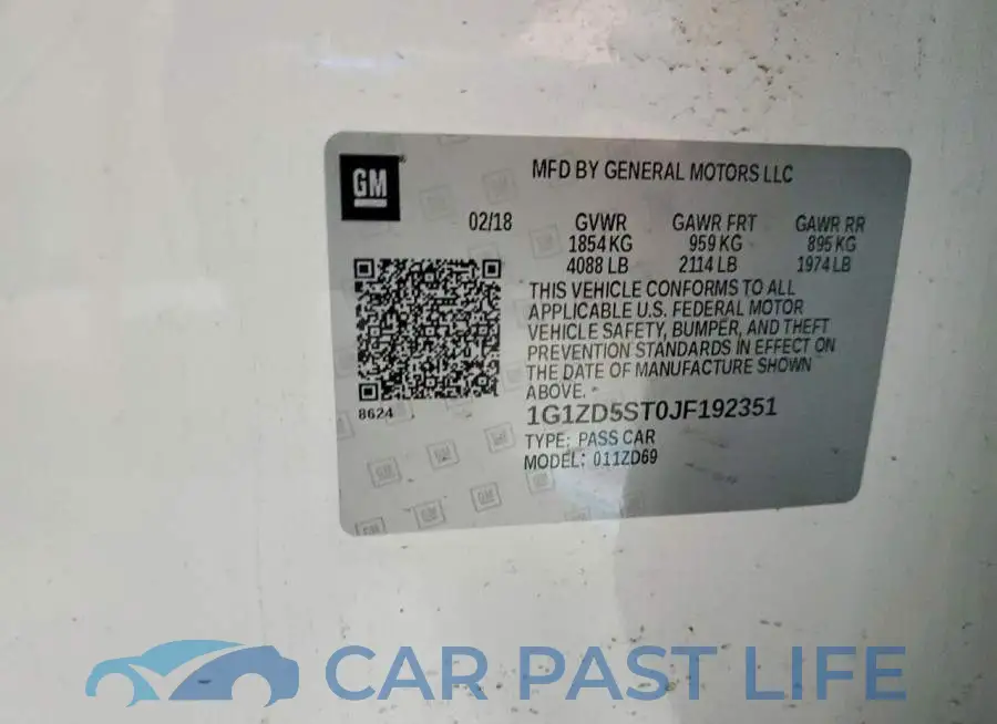 1G1ZD5ST0JF192351# 12