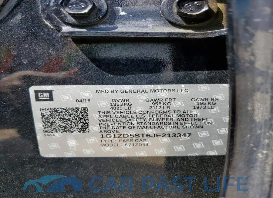 1G1ZD5ST6JF213347# 12