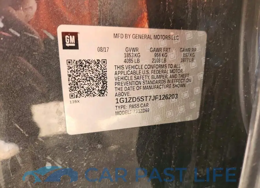 1G1ZD5ST7JF126203# 12