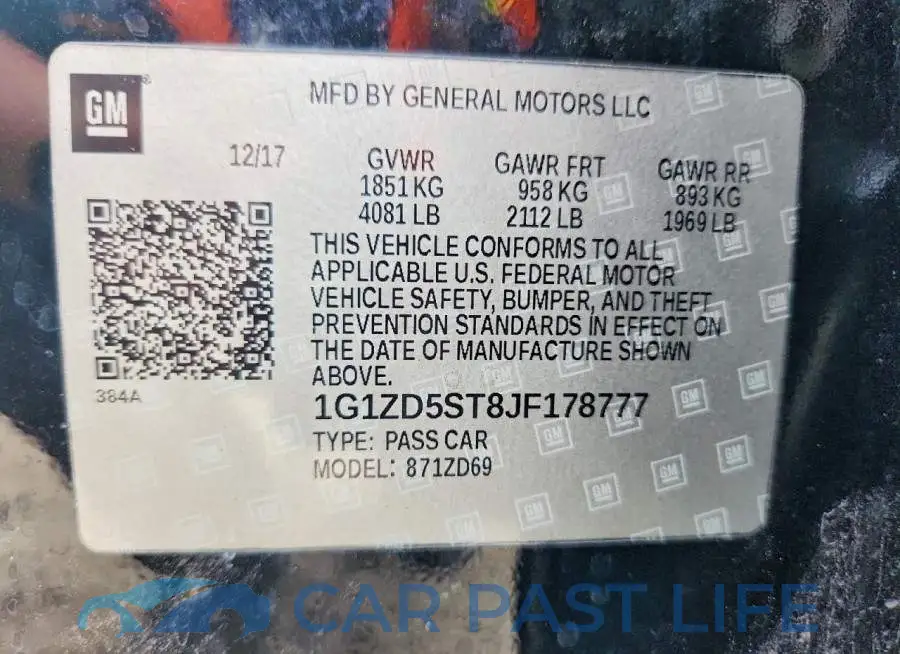 1G1ZD5ST8JF178777# 12