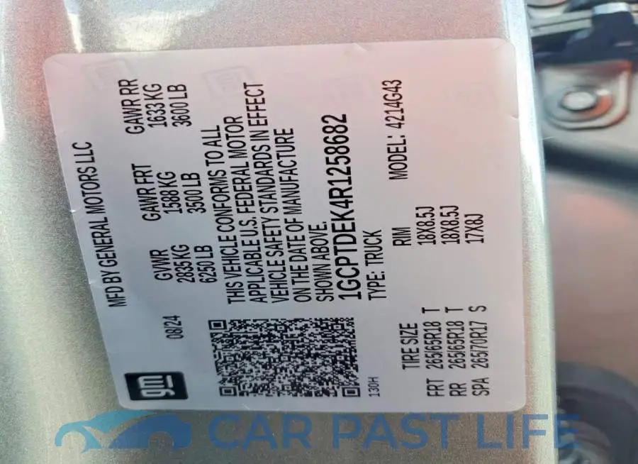 1GCPTDEK4R1258682# 13