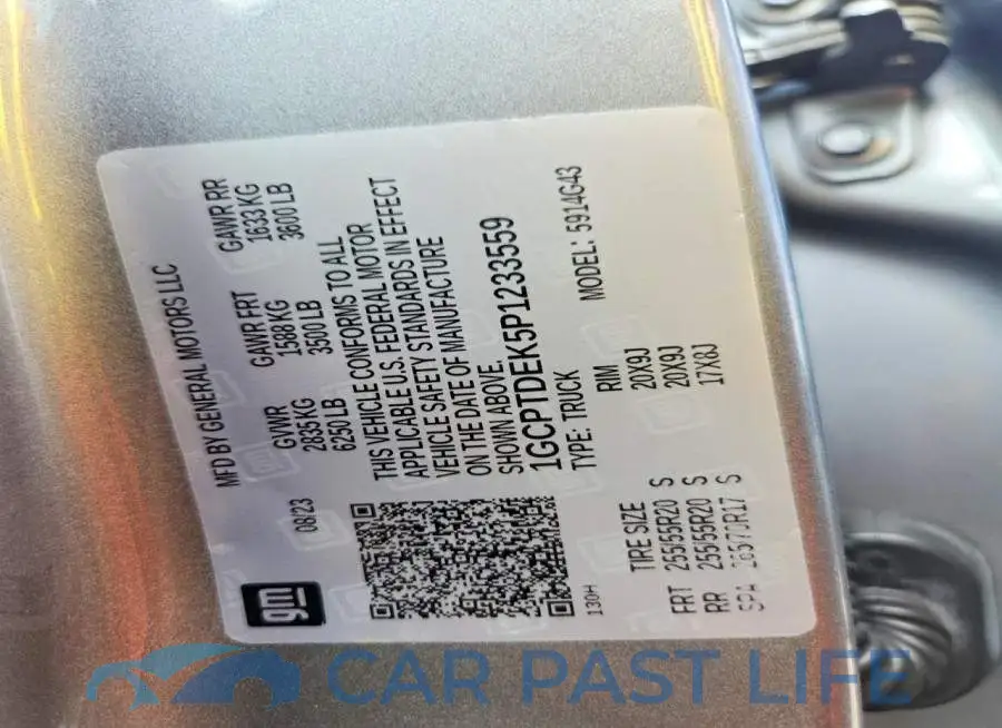 1GCPTDEK5P1233559# 13