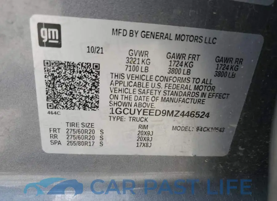 1GCUYEED9MZ446524# 13
