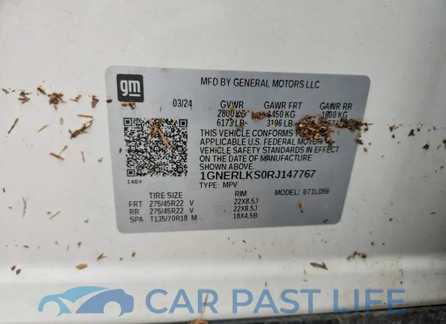 1GNERLKS0RJ147767# 14