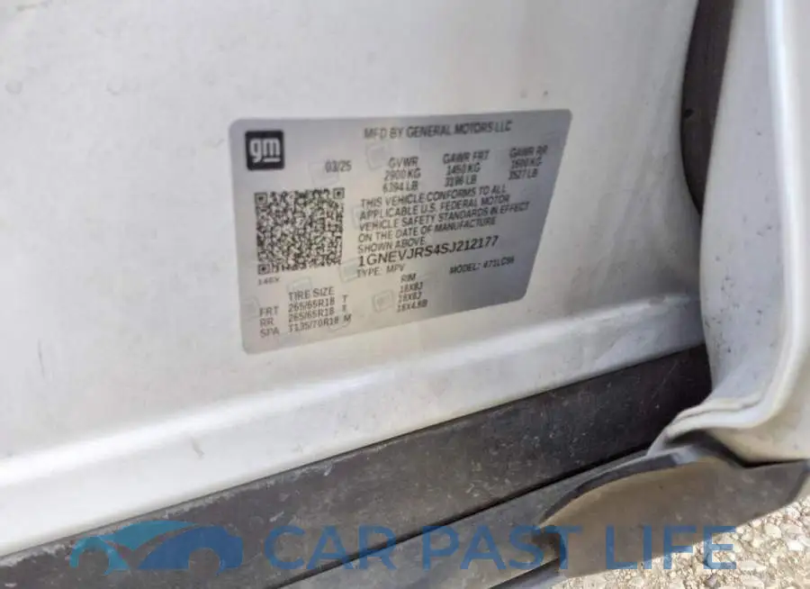 1GNEVJRS4SJ212177# 13