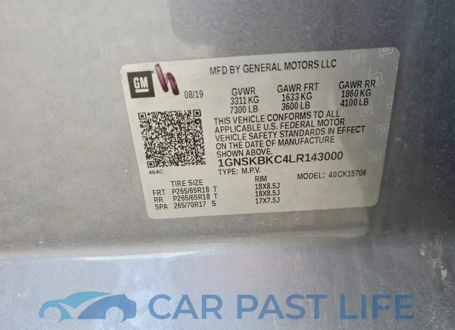 1GNSKBKC4LR143000# 13