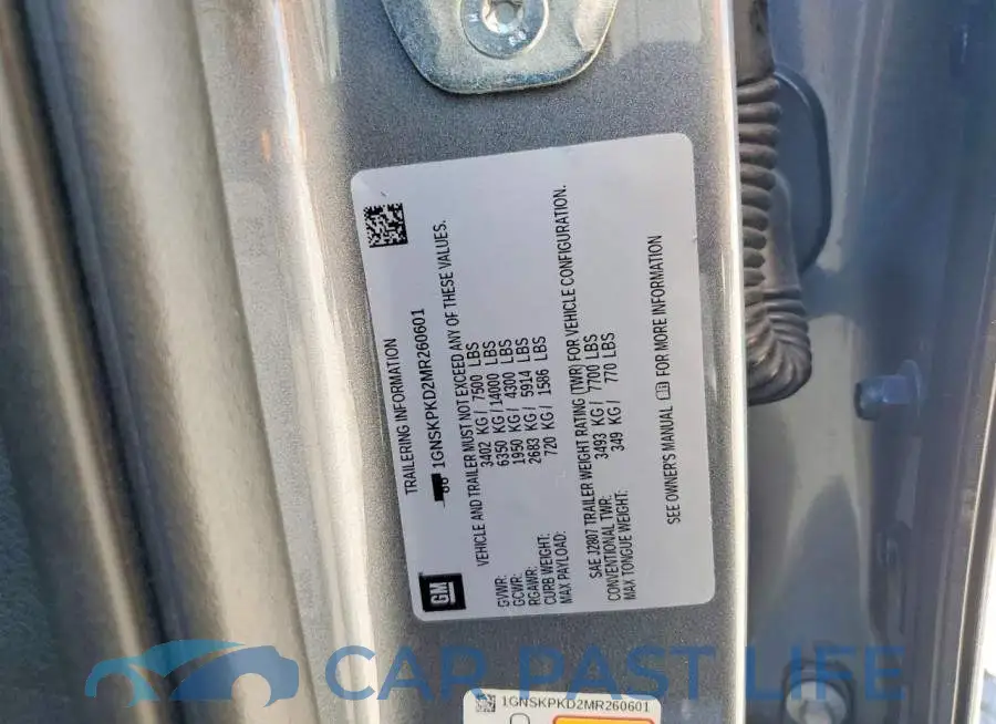 1GNSKPKD2MR260601# 13