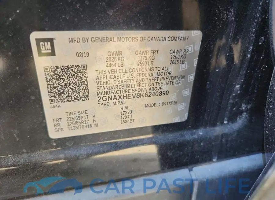 2GNAXHEV8K6240899# 13