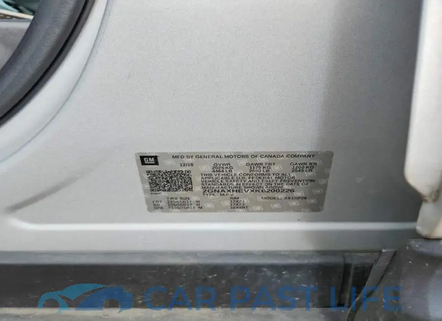 2GNAXHEVXK6200226# 13