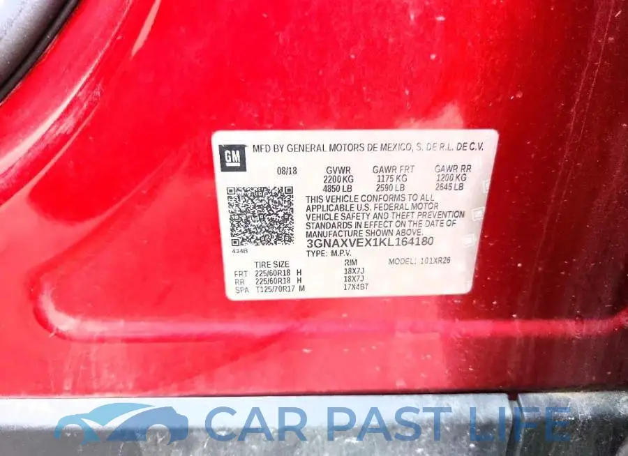 3GNAXVEX1KL164180# 12