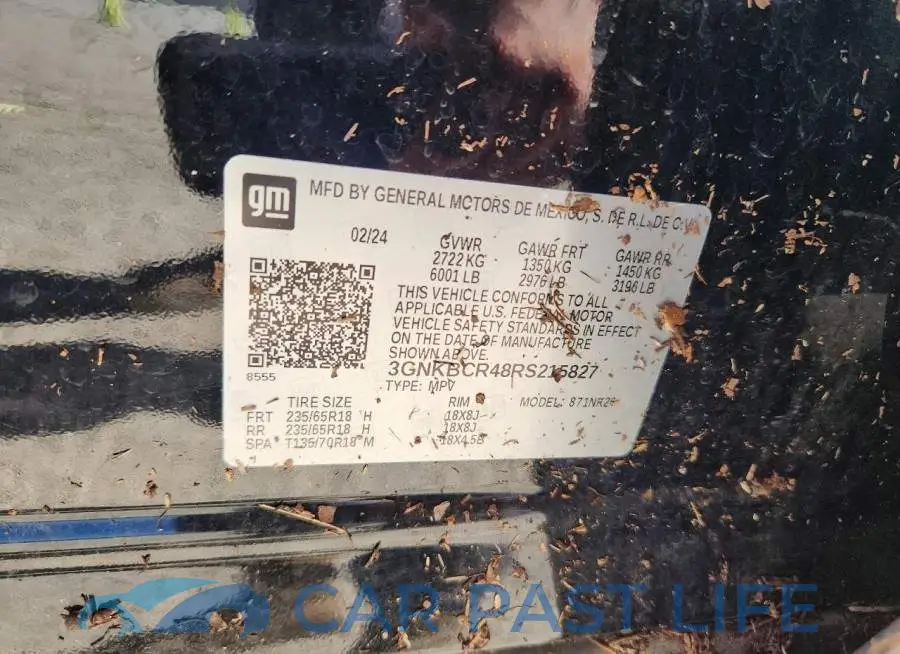 3GNKBCR48RS215827# 12