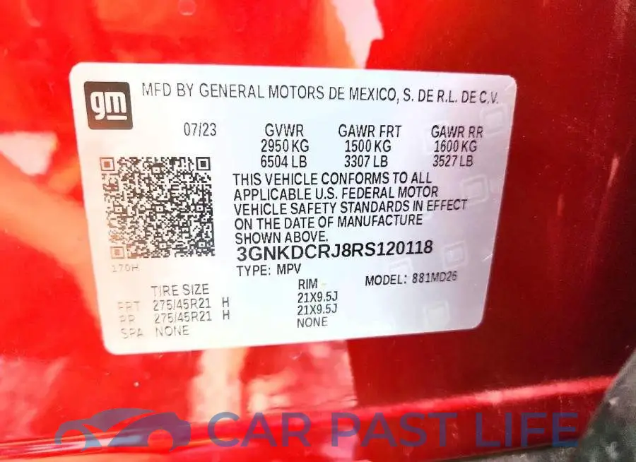 3GNKDCRJ8RS120118# 13