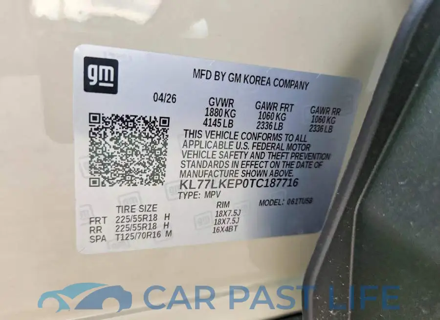 KL77LKEP0TC187716# 12