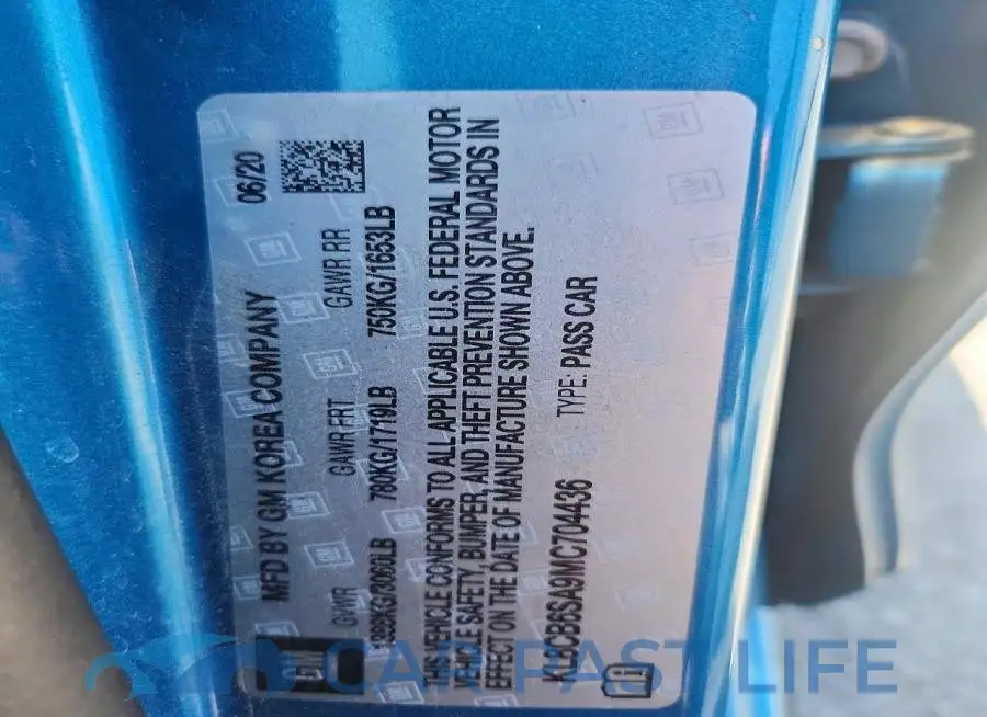 KL8CB6SA9MC704436# 12
