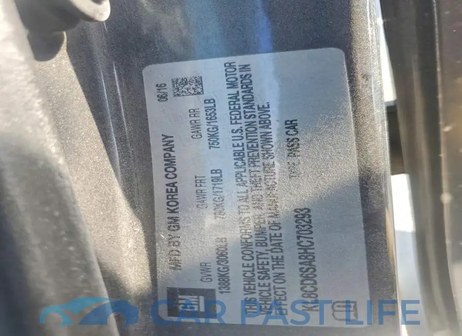KL8CD6SA8HC703293# 13