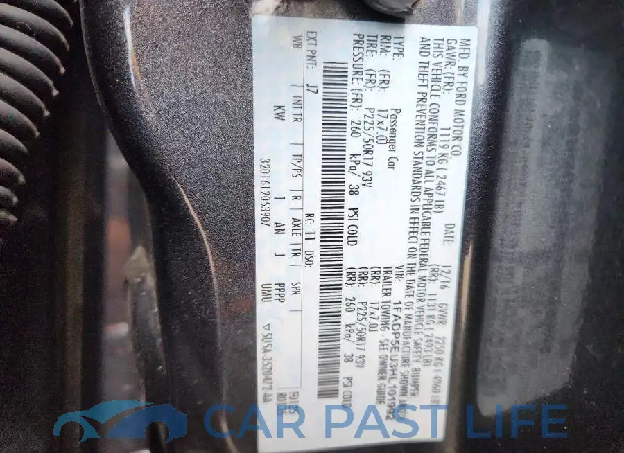 1FADP5EU3HL101992# 12