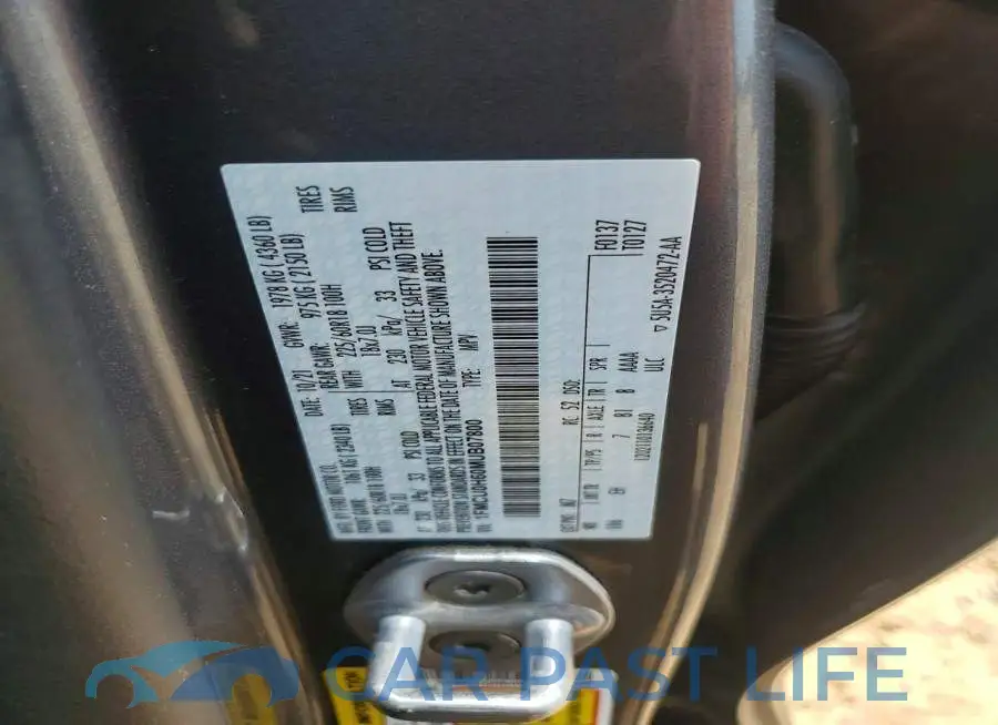 1FMCU0H60MUB07800# 12
