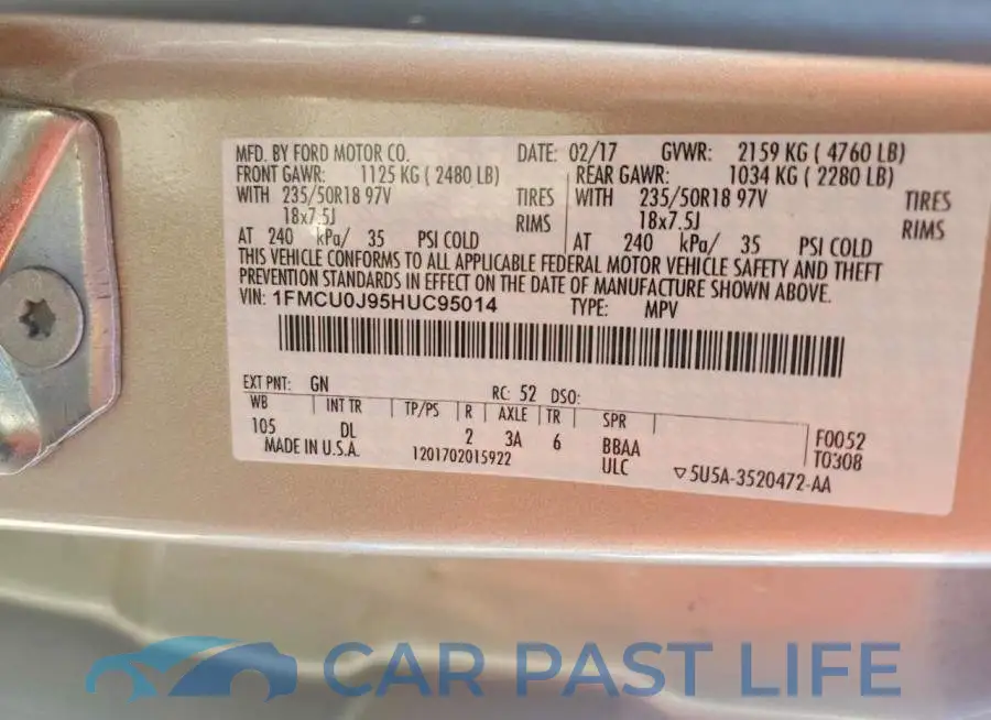 1FMCU0J95HUC95014# 14