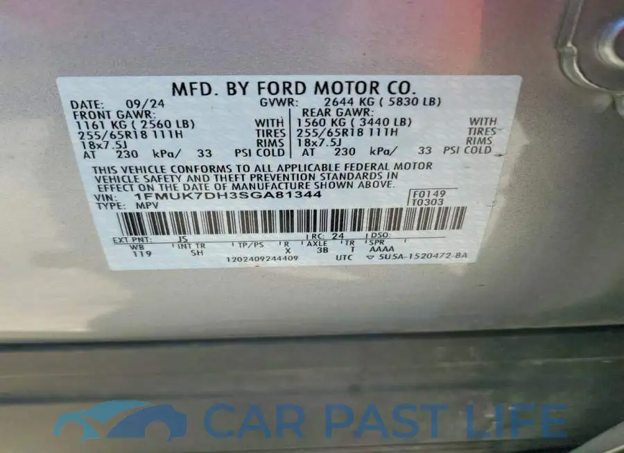 1FMUK7DH3SGA81344# 14