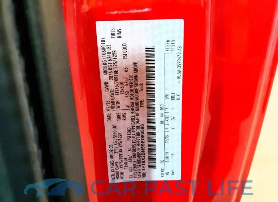 1FT8X2BN5SED80588# 12