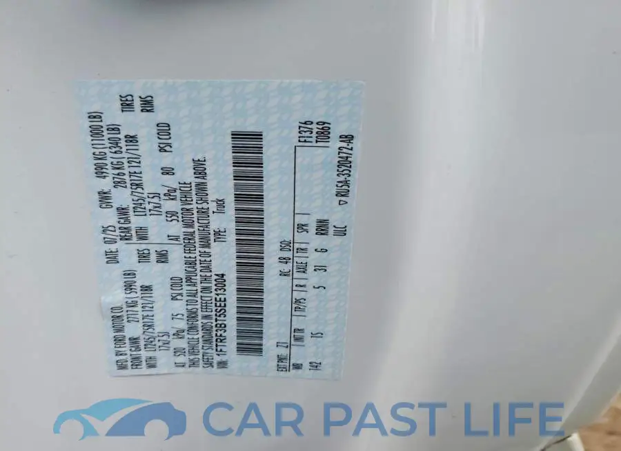 1FTRF3BT5SEE13004# 13