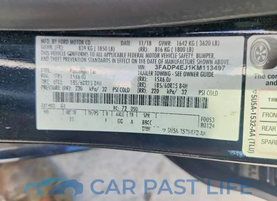 3FADP4EJ1KM113497# 13