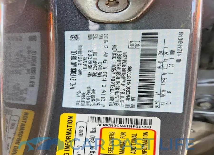 3FMCR9CN4TRF00998# 13