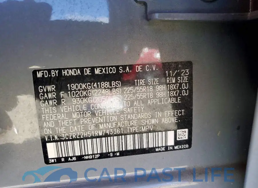 3CZRZ2H51RM743361# 13