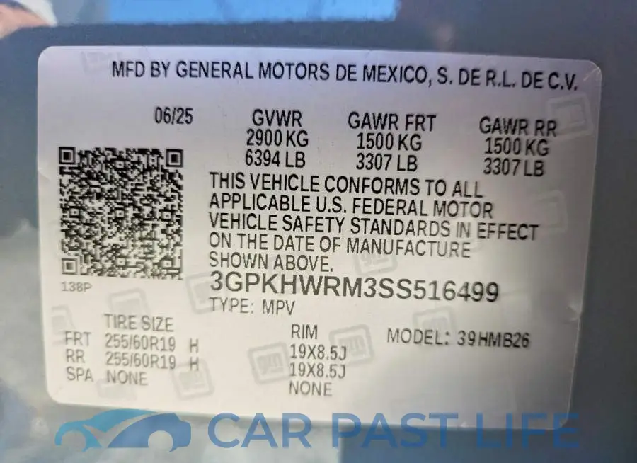 3GPKHWRM3SS516499# 14