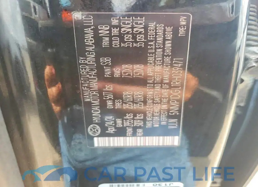 5NMP1DGL1RH039471# 13