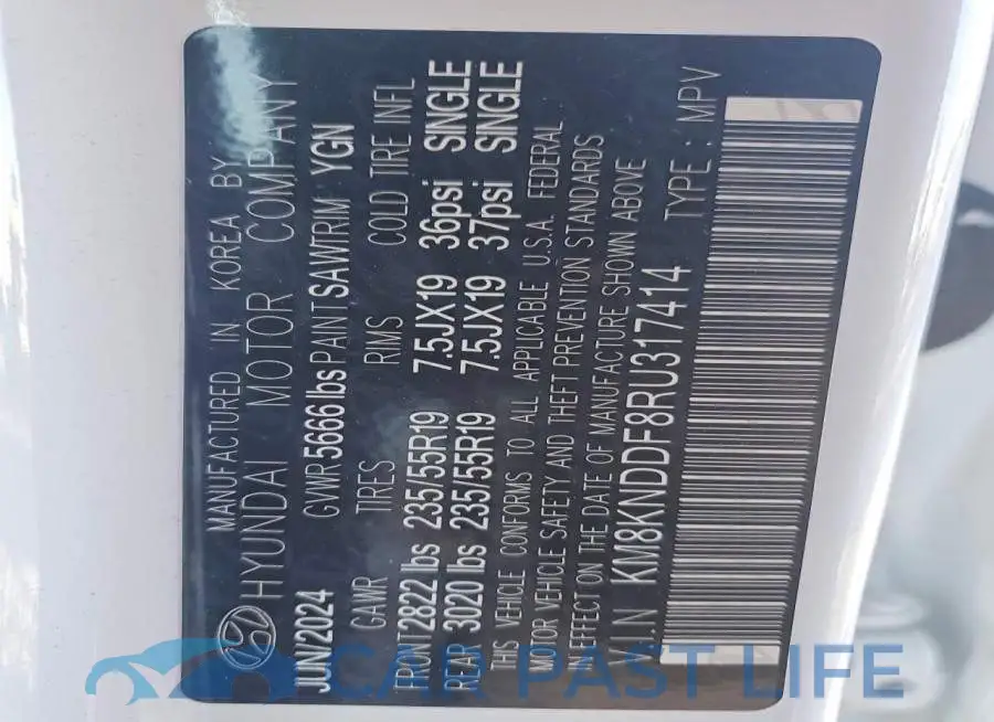 KM8KNDDF8RU317414# 12