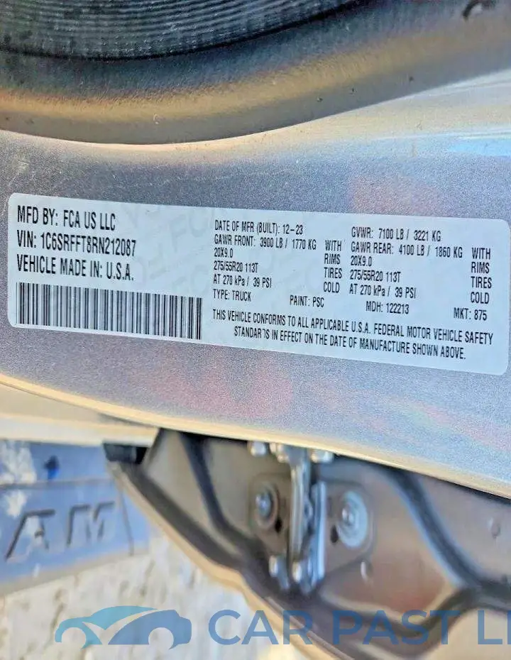 1C6SRFFT8RN212087# 12