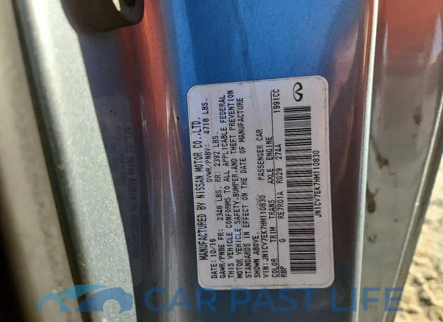 JN1CV7EK7HM110830# 12