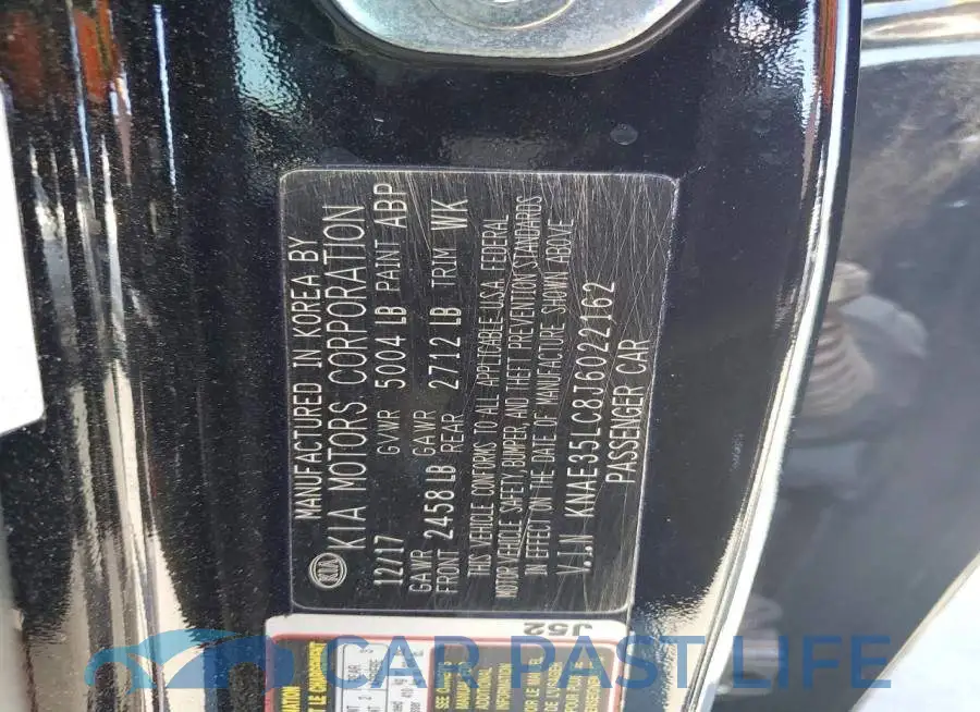 KNAE35LC8J6022162# 12