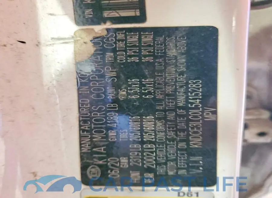 KNDCE3LC0L5415283# 13