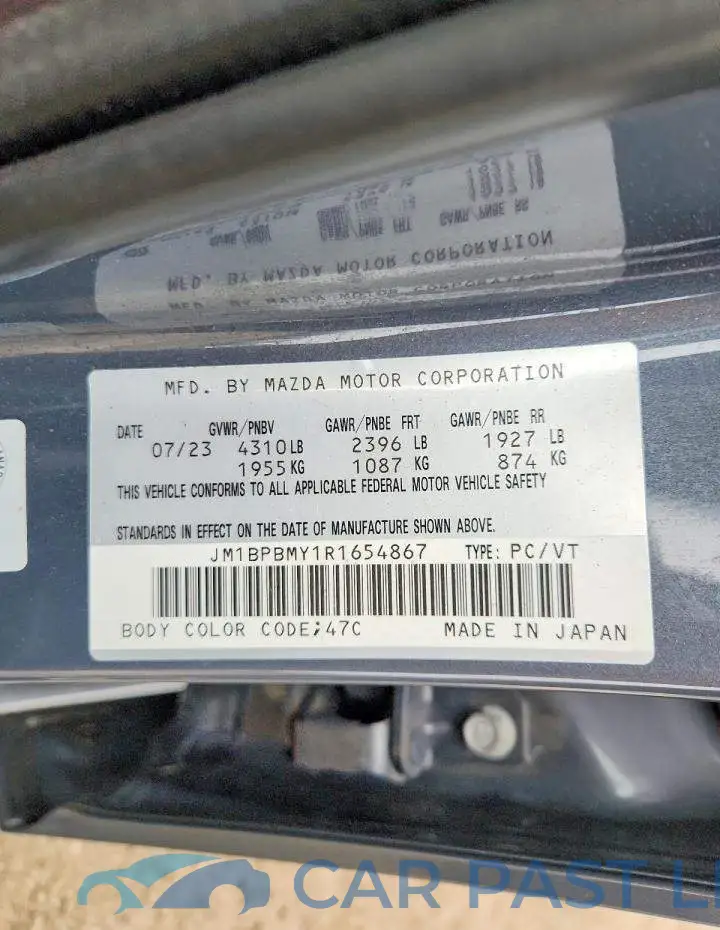 JM1BPBMY1R1654867# 13