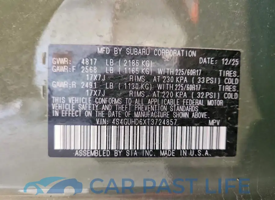 4S4GUHD6XT3724857# 14
