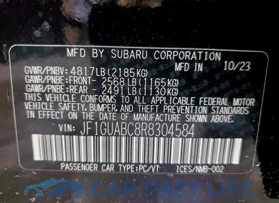 JF1GUABC8R8304584# 13