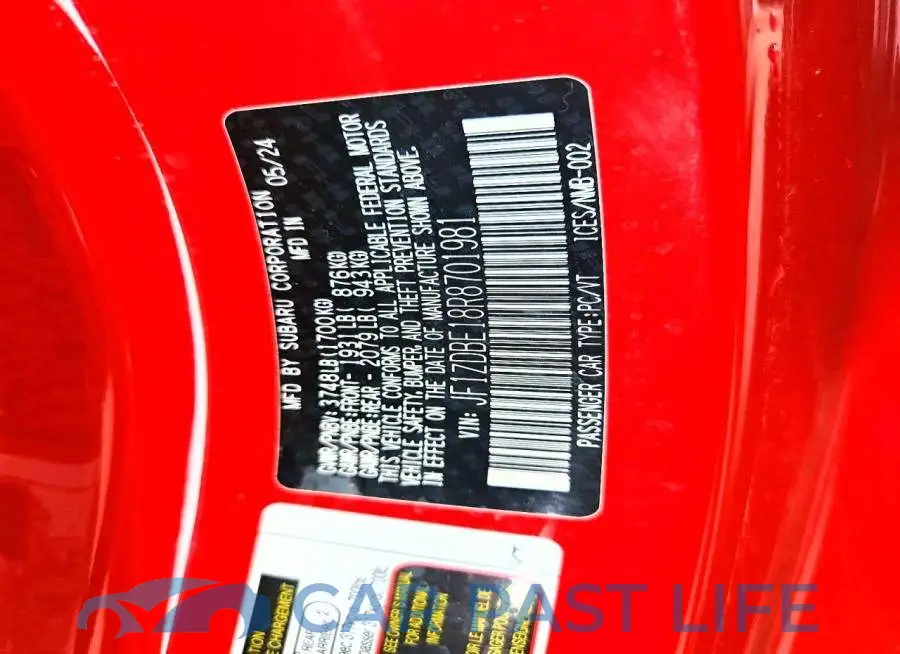 JF1ZDBE18R8701981# 12