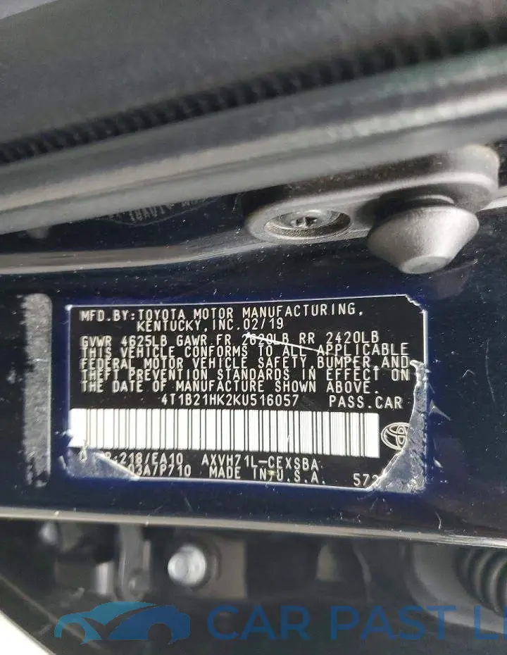 4T1B21HK2KU516057# 12