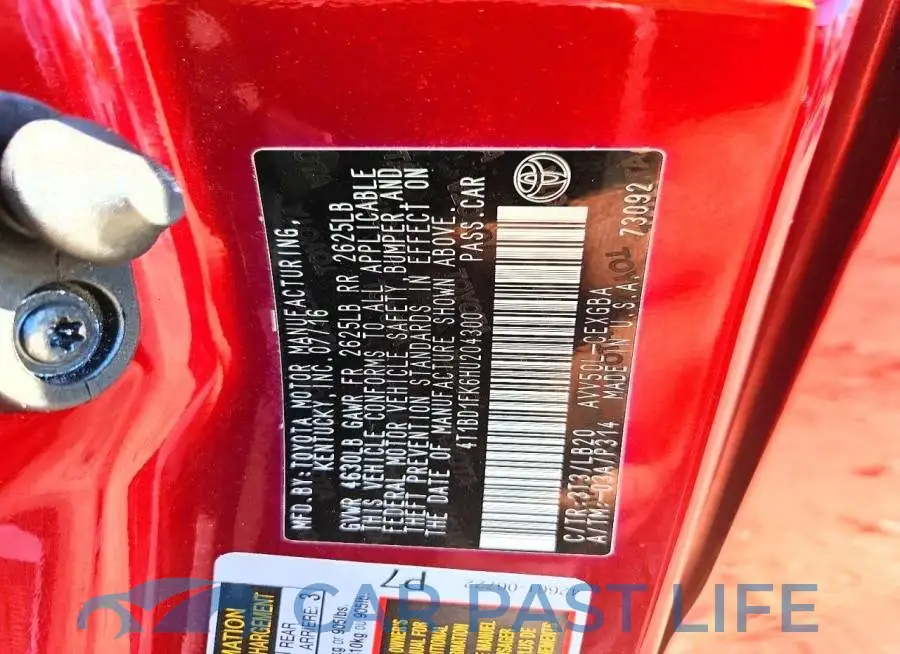 4T1BD1FK6HU204300# 13