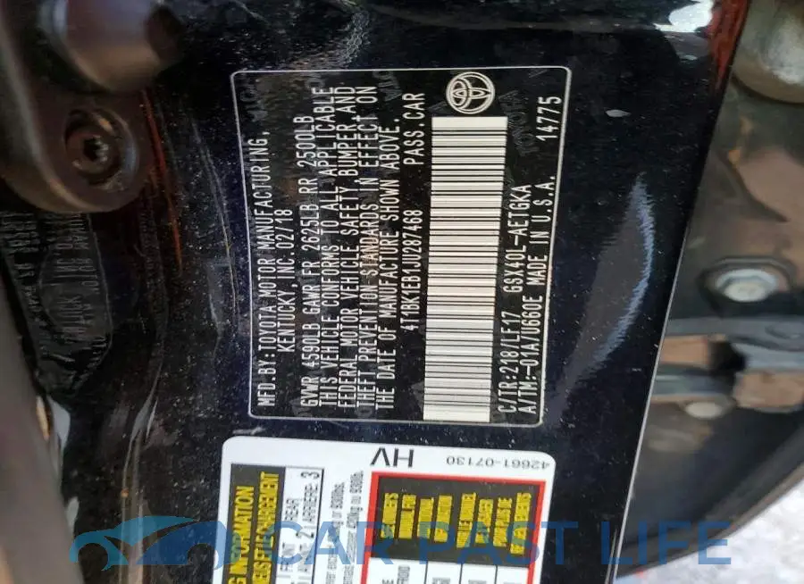4T1BK1EB1JU287468# 12