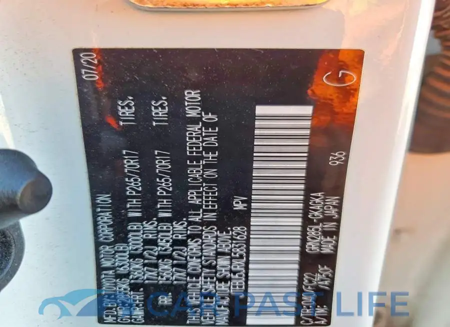 JTEBU5JRXL5831628# 14