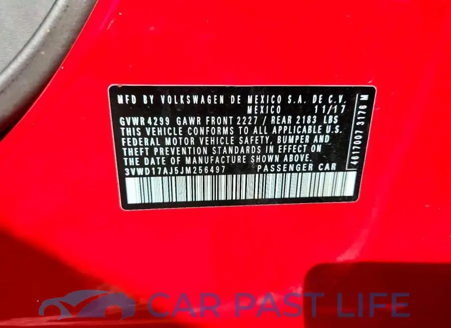 3VWD17AJ5JM256497# 12