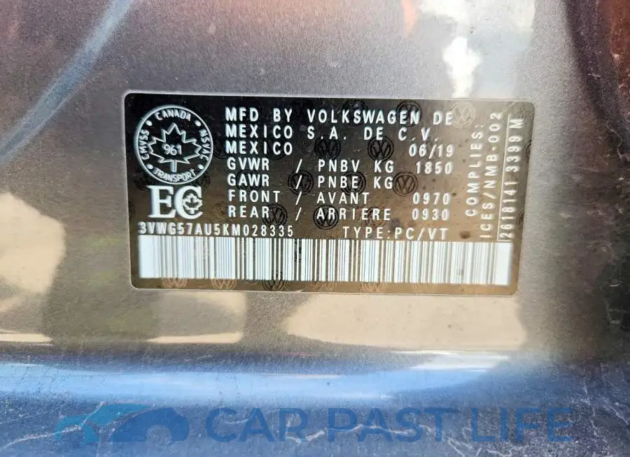 3VWG57AU5KM028335# 12