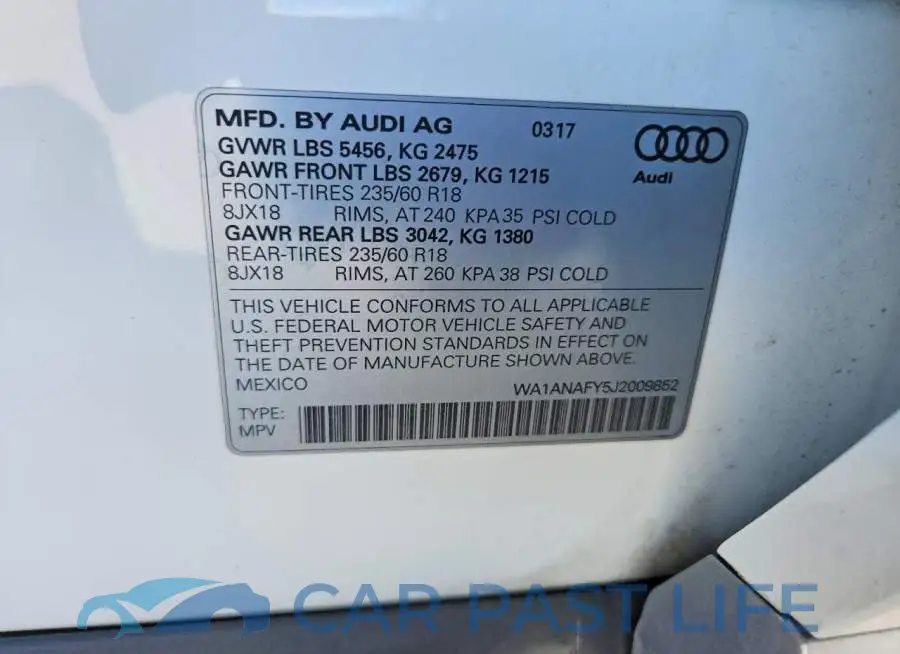 WA1ANAFY5J2009852# 13