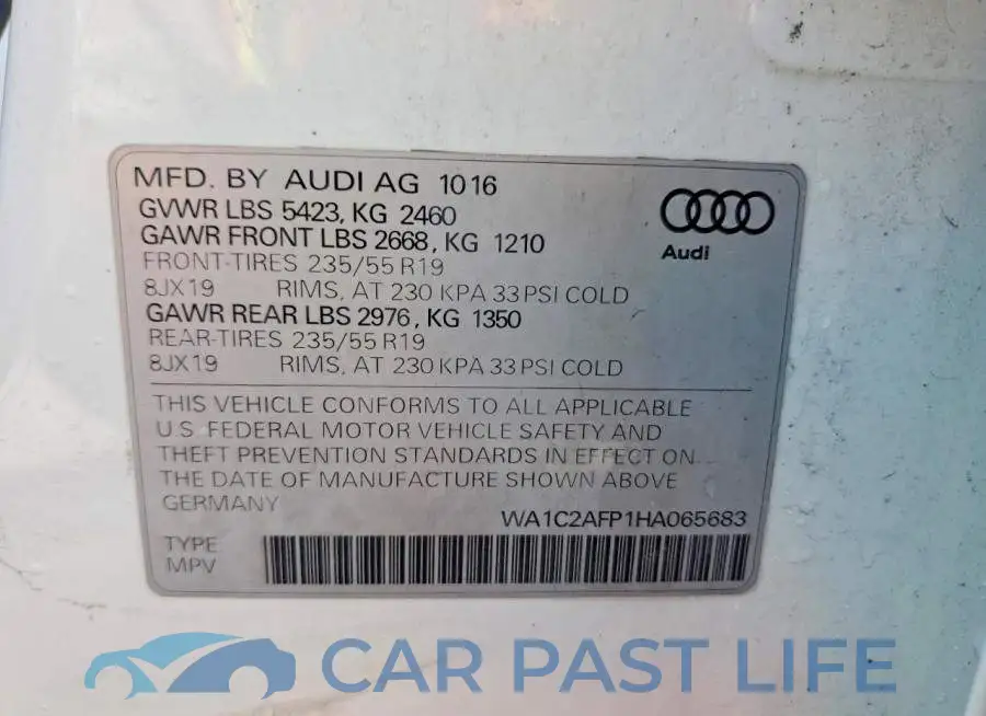 WA1C2AFP1HA065683# 14