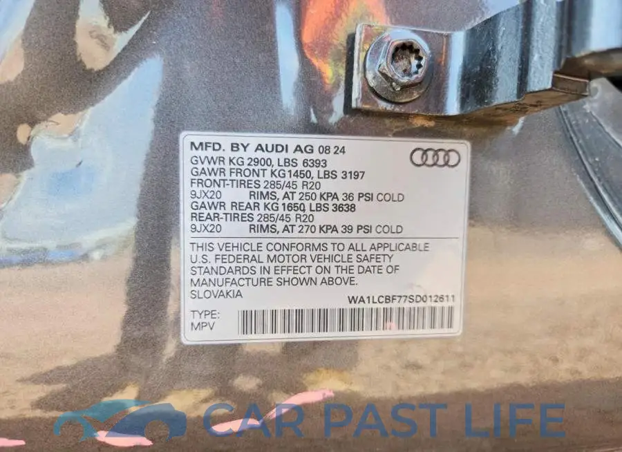 WA1LCBF77SD012611# 14